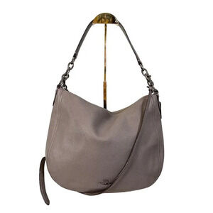 Coach Chelsea Hobo Shoulder Crossbody Bag Gray Pebble Leather Purse Convertible